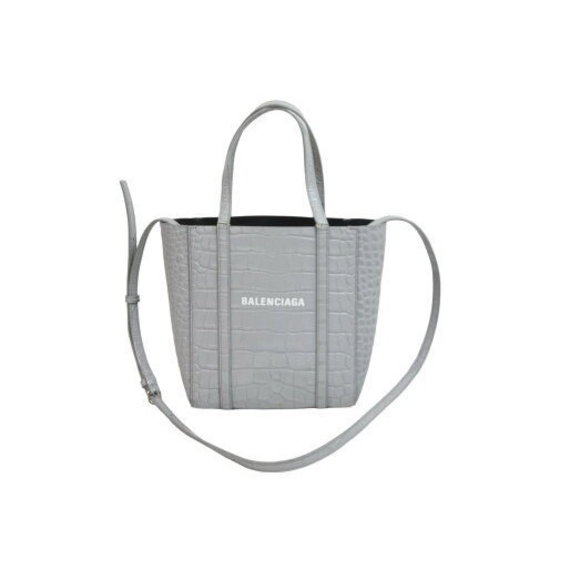 Balenciaga Crocodile Gray Calfskin Bag Tote XXS - Picture 1 of 9